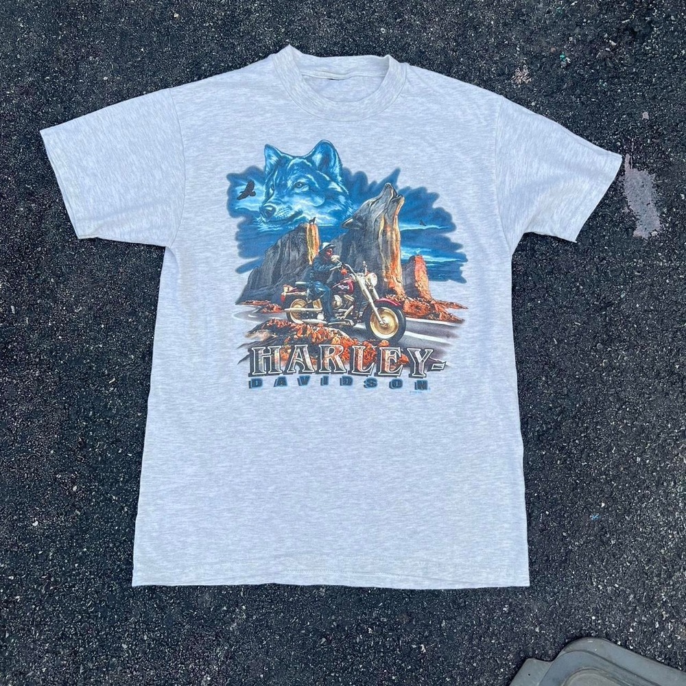 1990s Graphic Harley Davidson shirt size M-L